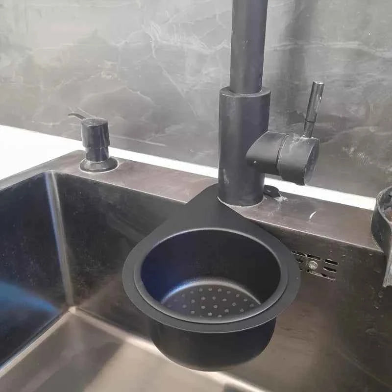 Stainless Steel Swan Sink Basket, Hang on Faucet for Food Scraps, Quick Drain Kitchen Colander Easy Clean