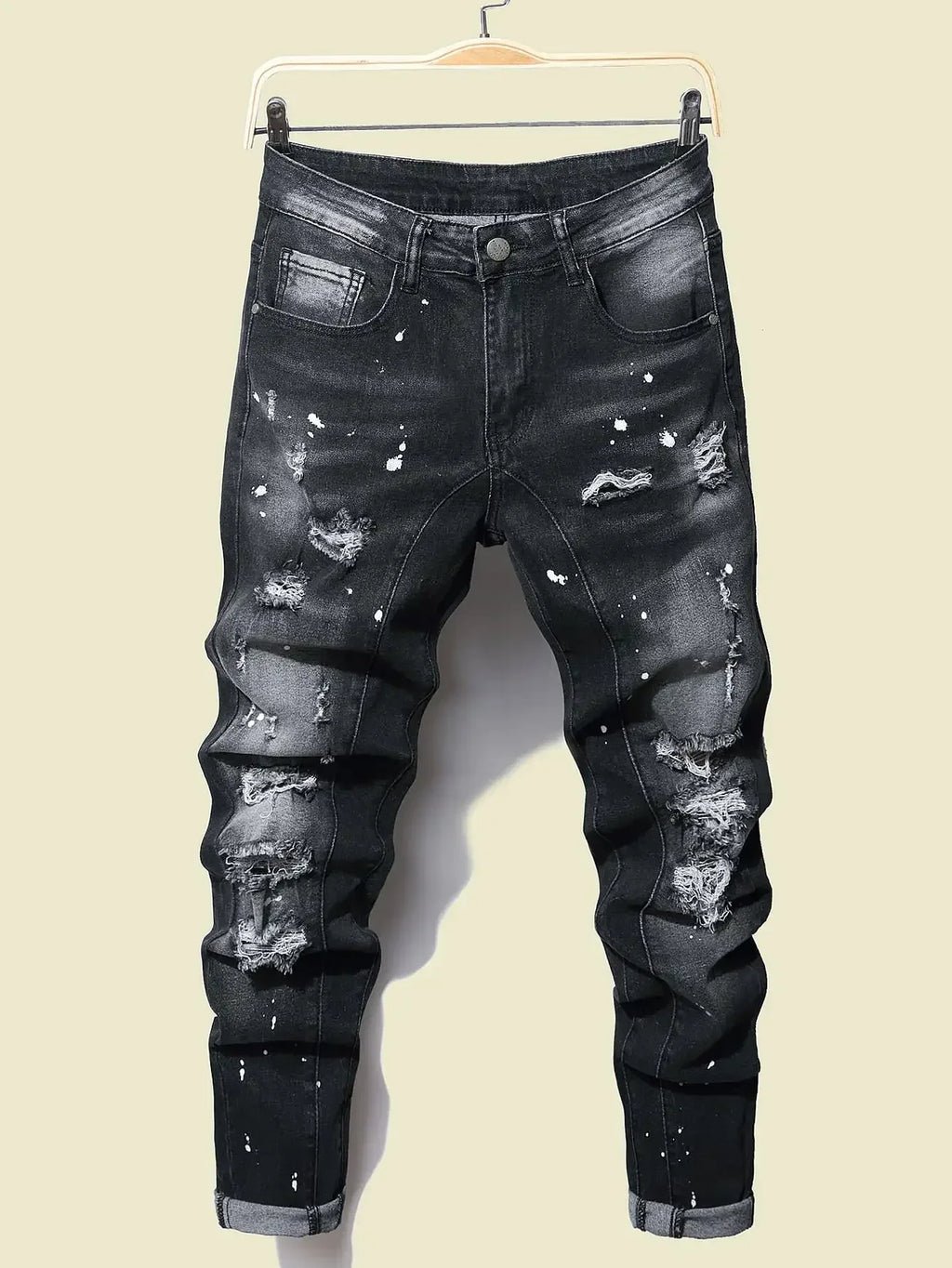 Men's Black Skinny Denim Jeans - ShopHub