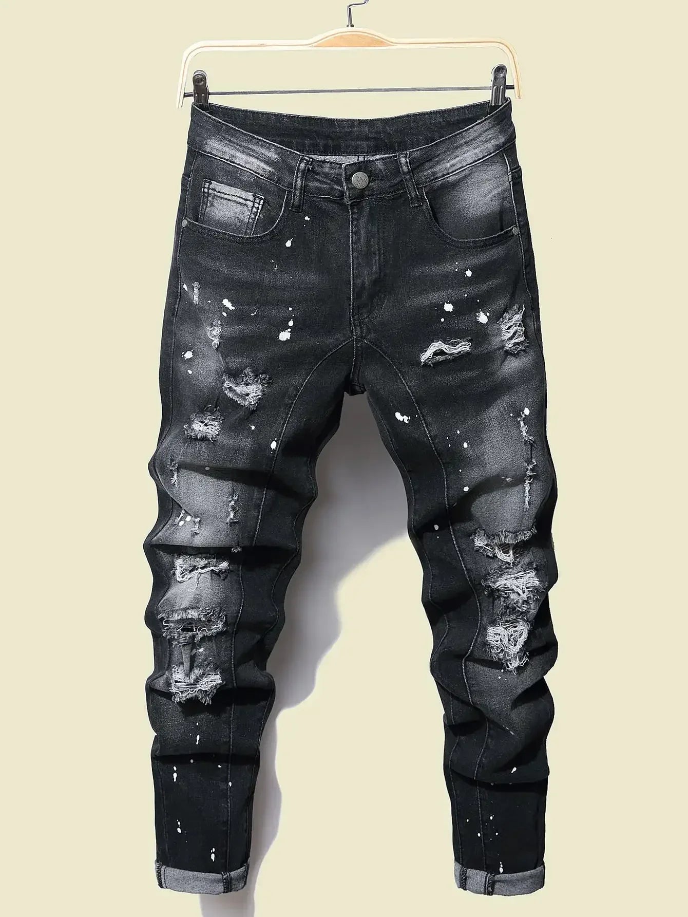 Men's Black Skinny Denim Jeans - ShopHub