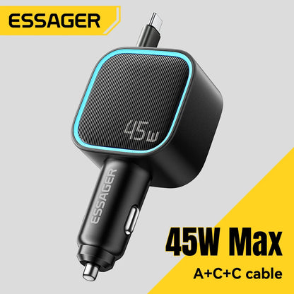 Essager 45W Car Charger – Fast, Multi-Device Charging On The Go
