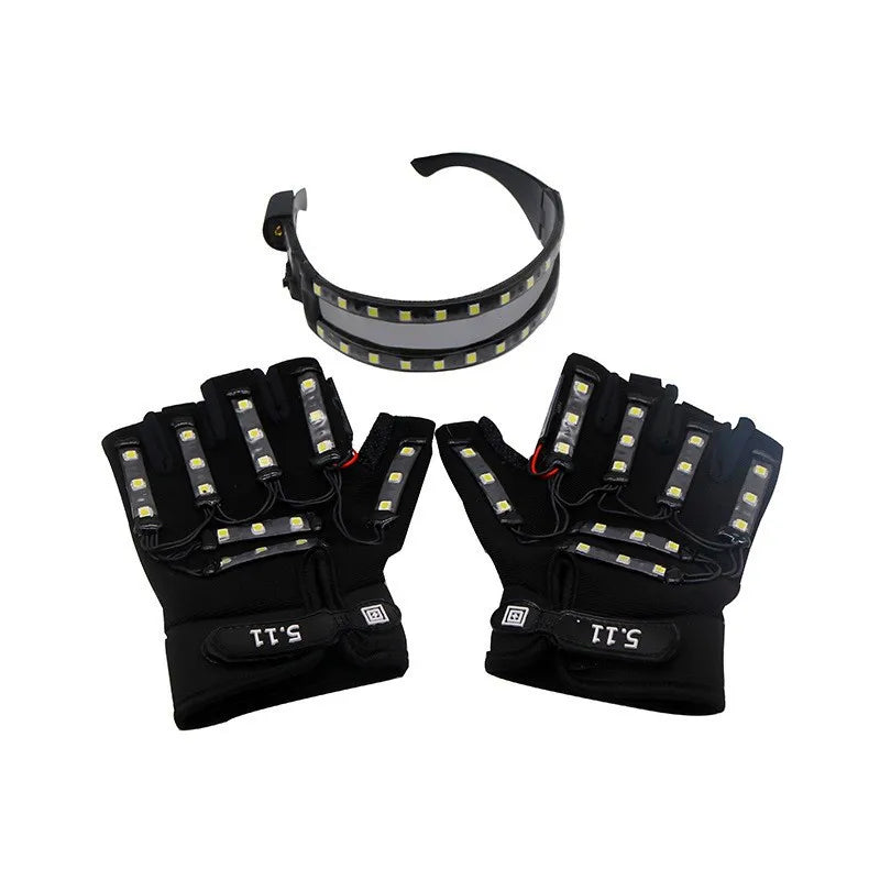 JAEOOGY 185 Flashing LED Glasses & Gloves | Six Colours