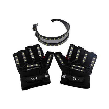 JAEOOGY 185 Flashing LED Glasses & Gloves | Six Colours