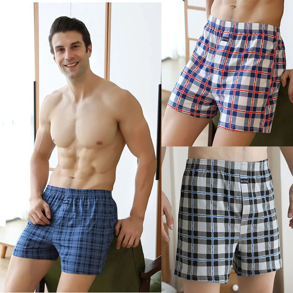 Men's 3 Pack 100% Cotton Pajama Shorts - ShopHub