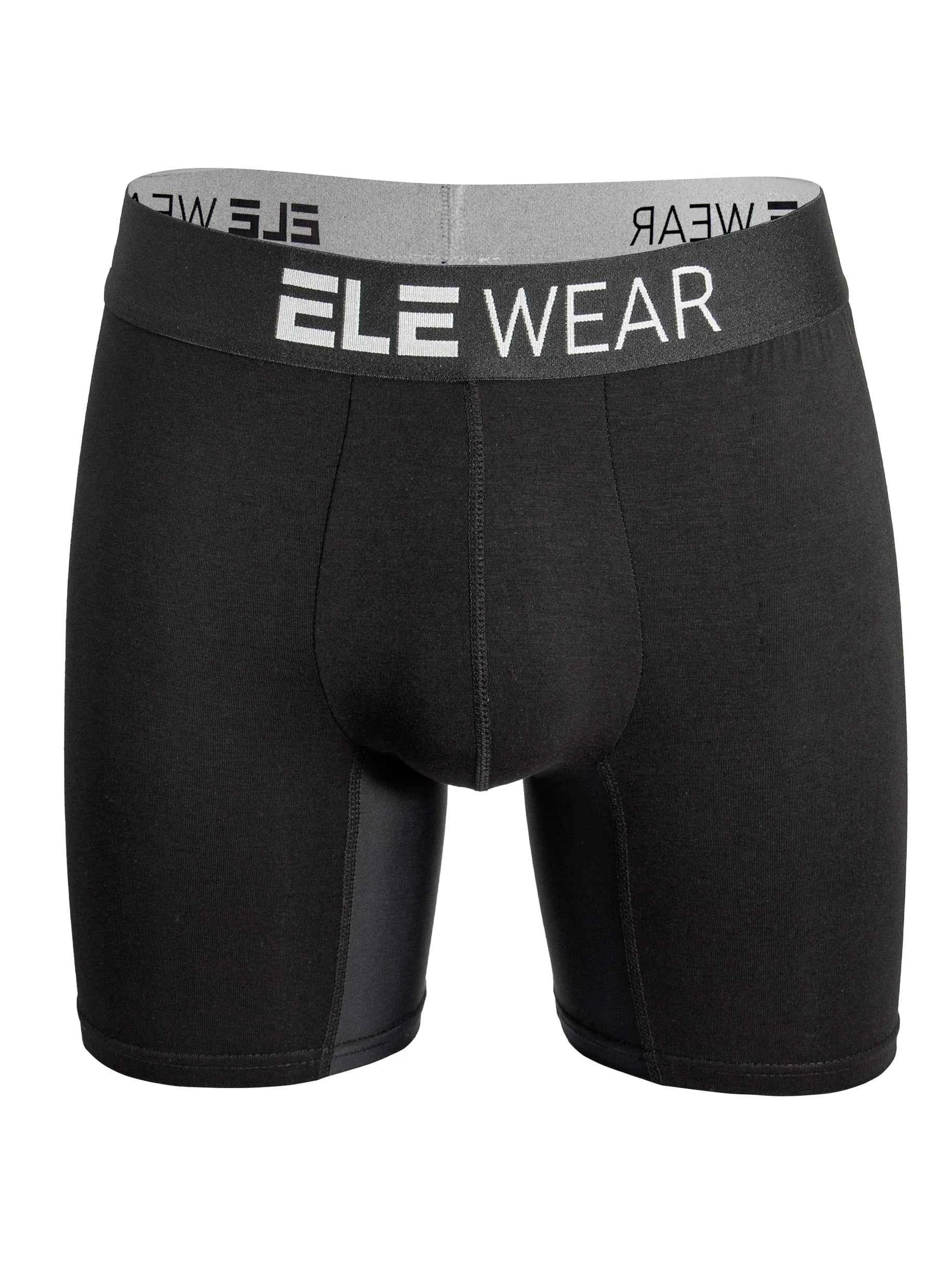 Men's Bamboo Boxer Briefs for Men - Long Sports Underwear, Moisture-Wicking