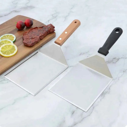 Square Grill Spatula with Anti-scald Handle, Kitchen Tools, Kitchen Items & Accessories for Steak, Burger, Pancake