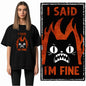 COOLMIND Cat Graphic T-Shirt | Women's Relaxed Black Tee