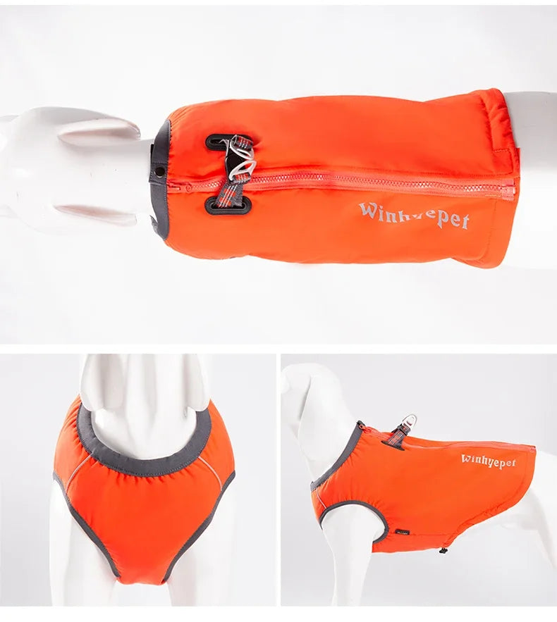 TRUELOVE High-Performance Foul Weather Jacket Dog Harness Vest Combination High-grade Nylon 66 Waterproof Keep Pet Warm YG1871