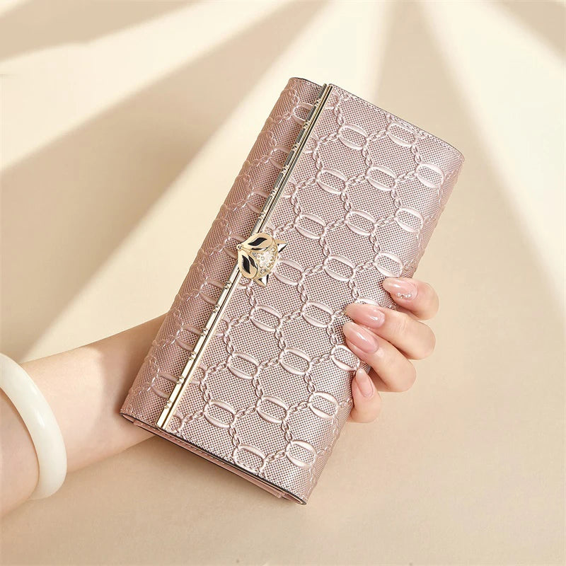 FOXER Split Leather Women's Long Wallet