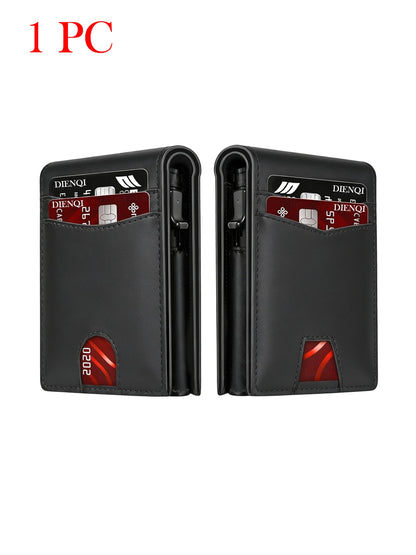 Luxury Brand Business Credit Card Holder Pocket Men's Wallet Rfid High Quality Wallet Money Bag Slim Thin Card Holders for Men