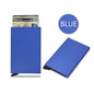 Rfid Card Holder Smart Wallet Cardholder Metal Thin Slim Men Women Wallets Pop Up Minimalist Small Black Mini Case Vallet Walets