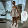 Smileven Short Wedding Dress A Line Sweetheart Neck Shiny Glitter Bride Dresses Mini Bows Strap Vestido de novia 2024 Customized