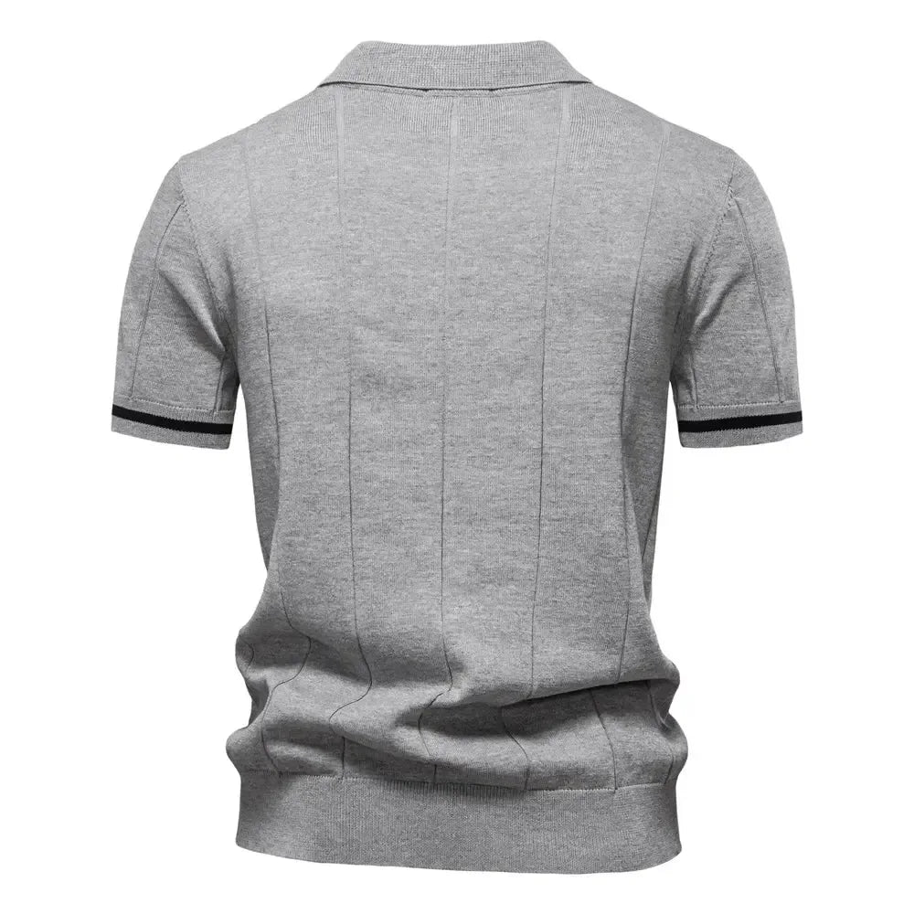 Men's Knit Cotton Polo Shirts - ShopHub