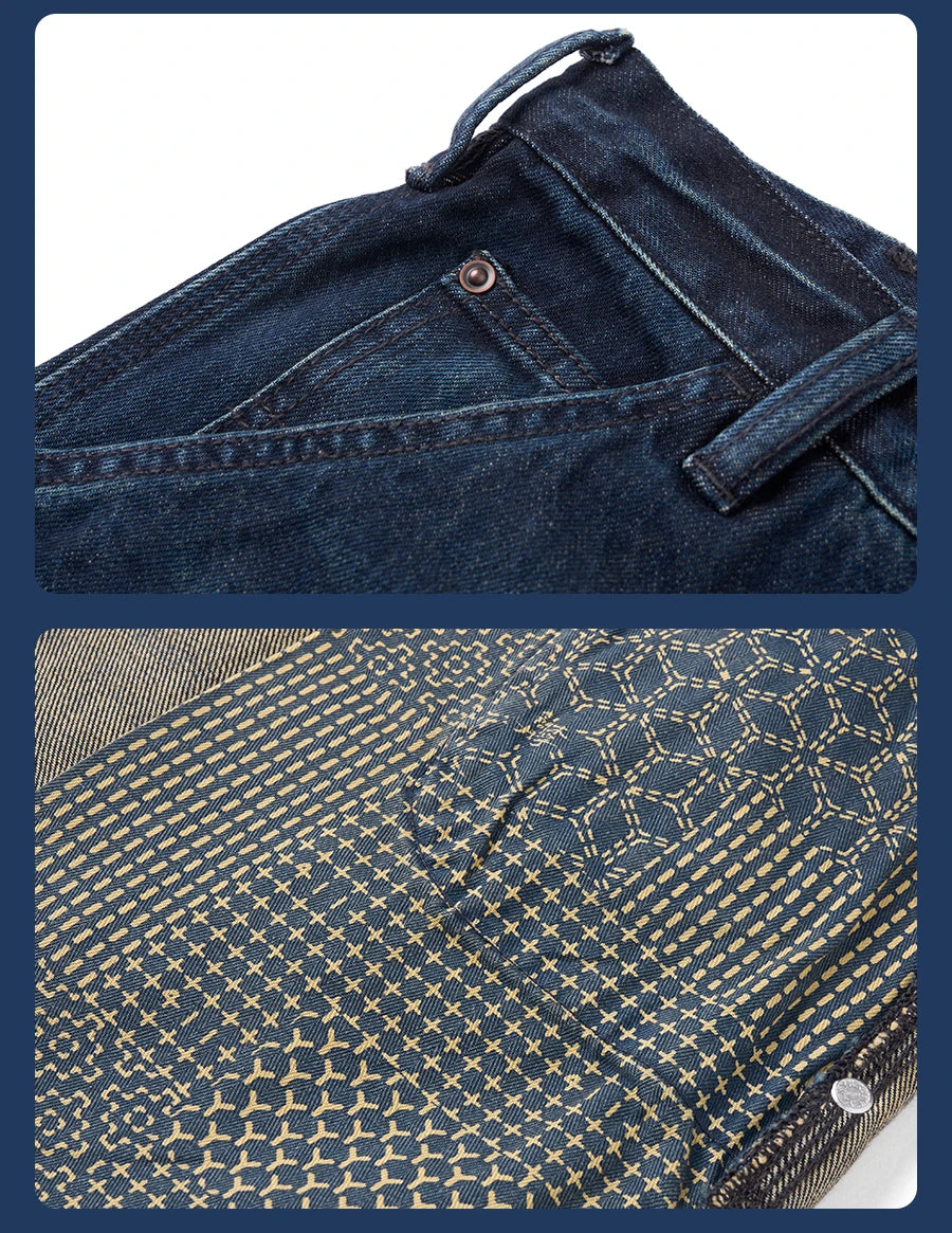 SIMWOOD High Standard 2026 Autumn Winter New 13.5oz Heavyweight Vintage Wash Carpenter Jeans Men Cargo Denim Pants