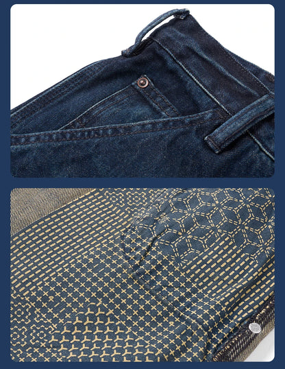 SIMWOOD High Standard 2026 Autumn Winter New 13.5oz Heavyweight Vintage Wash Carpenter Jeans Men Cargo Denim Pants