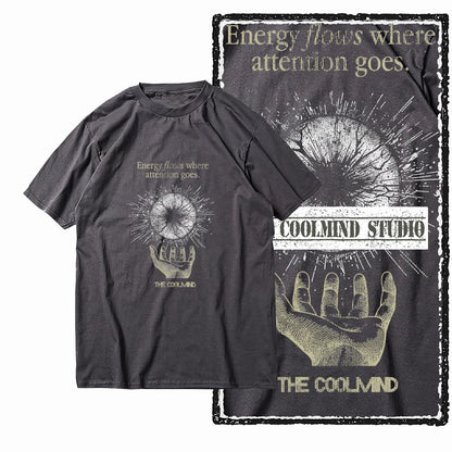 COOLMIND Cosmic Focus Graphic Cotton T-Shirt | Streetwear