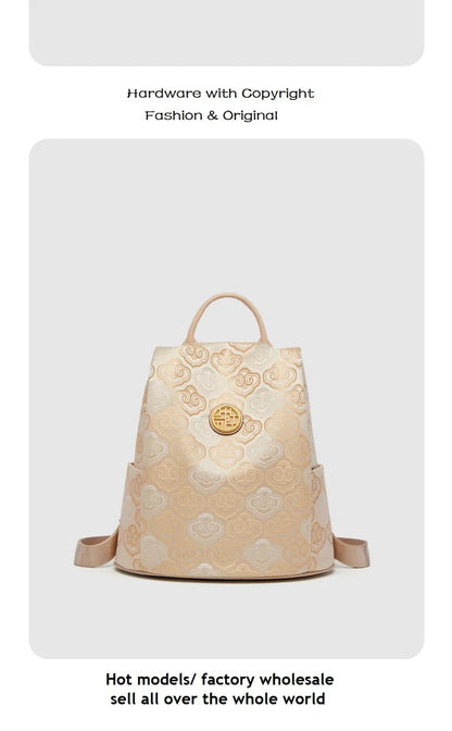 Limited New ZOOLER Handmade Cow Leather Backpack Women Fashion Bag Luxury Large Capacity Backpack Chinese Style #SC2050