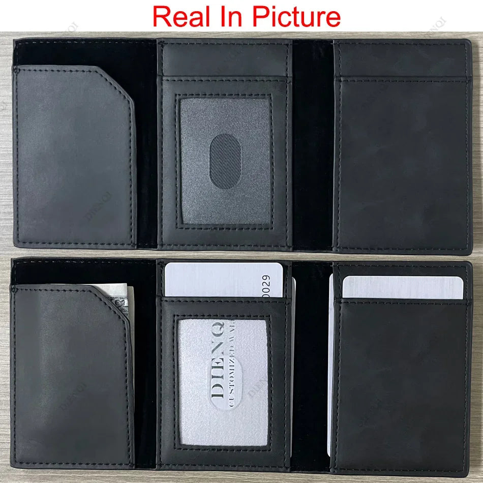 Rfid Credit Card Holder Mens Wallet Luxury Brand Bank Cardholder Cass Carbon Fiber Minimalist Walet Purse Smart Wallets for Men