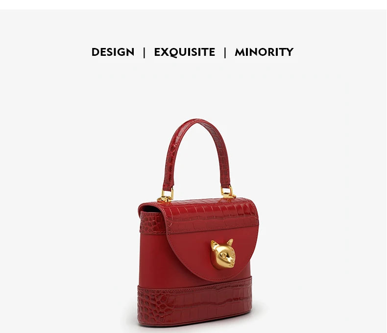BAFELLI Crocodile-Grain Leather Bucket Bag
