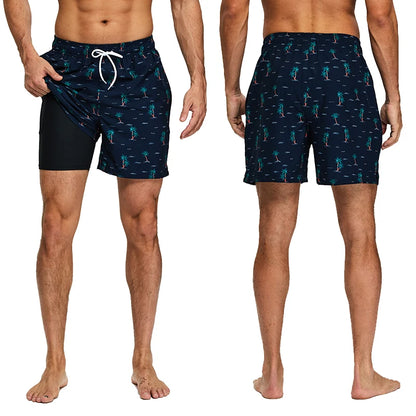 Men's ShopHub NZ summer 2026 boardshorts with polyester fabric, side zipper pocket, long lining, ideal for gym or swim.