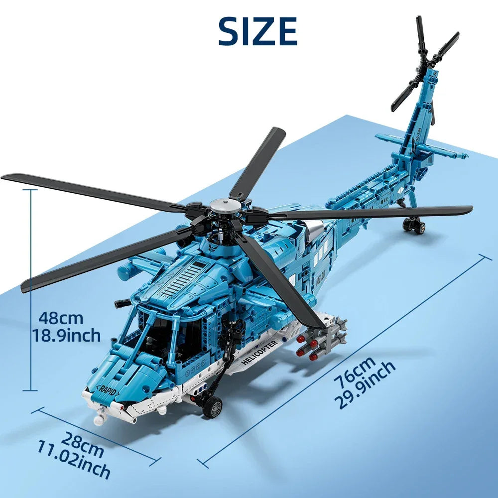 TOYLINX 1711PCS Attack Helicopter Set - ShopHub