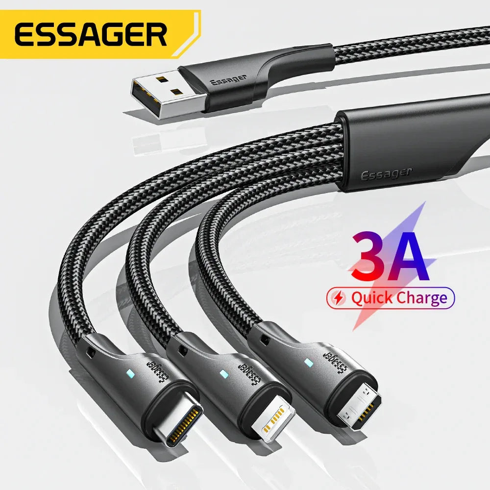 Essager 3 in 1 USB Type C Cable - ShopHub