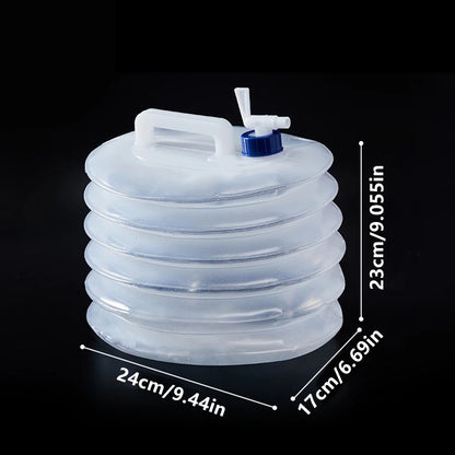Portable Foldable Water Bag 5/10/15L - Collapsible Outdoor Container for Camping, Hiking, and Picnics