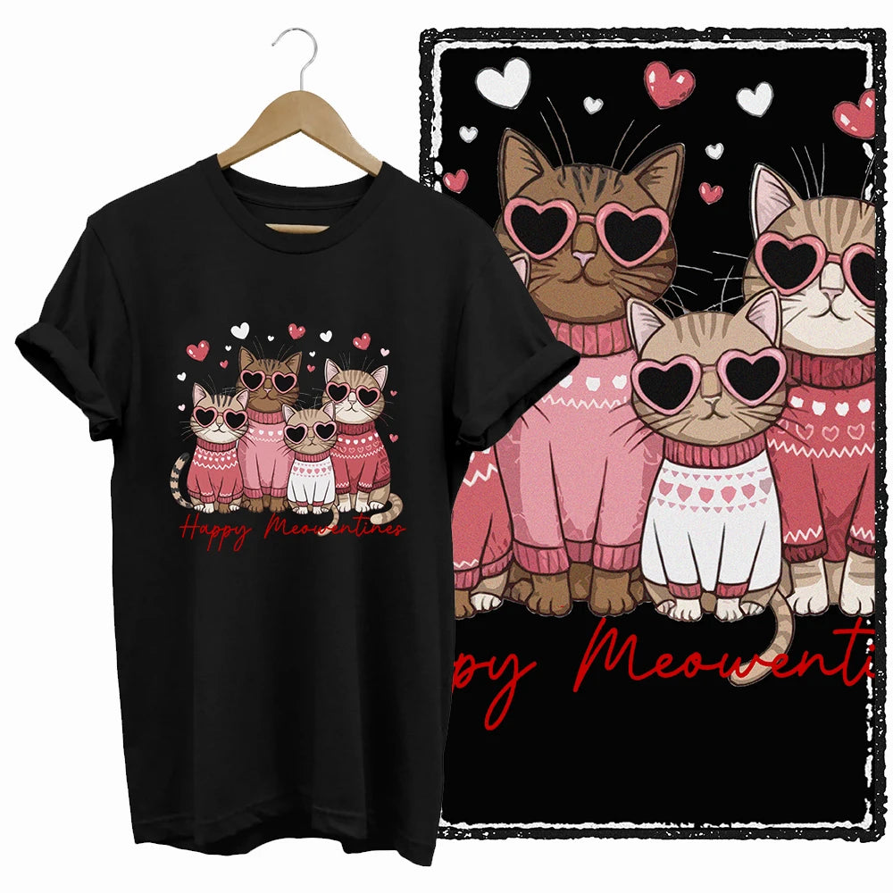 COOLMIND Black Cat Graphic T-Shirt | Women's 50-Design