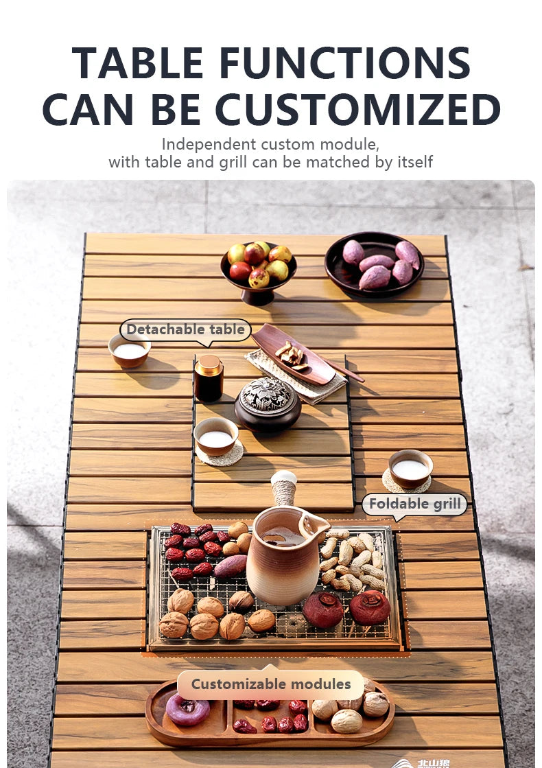 BISINNA Aluminum Alloy Custom Egg Roll Table