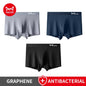 MiiOW Men's Modal Underwear - 3Pcs Graphene Antibacterial Boxer with Seamless Cuffs