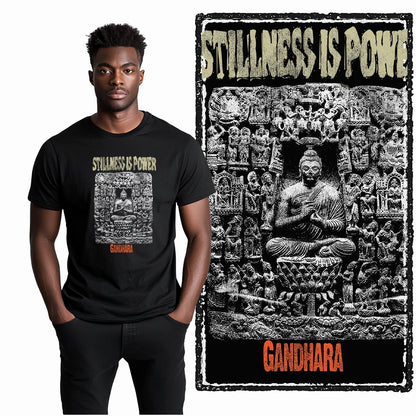 COOLMIND X0080 Serenity Buddha Graphic Cotton Tee