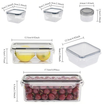 6-Piece Plastic Food Storage Containers Set