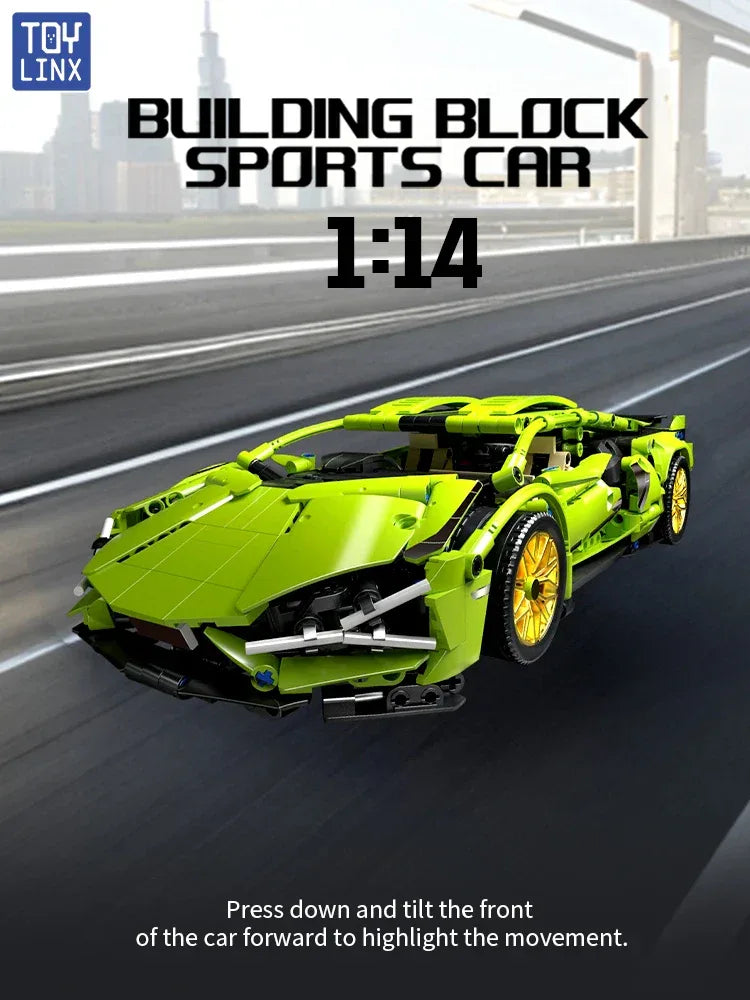 TOYLINX 1:14 Technical Building Blocks Car Racing Model - ShopHub