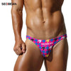 SEOBEAN Men's Printed Briefs with Contoured Pouch