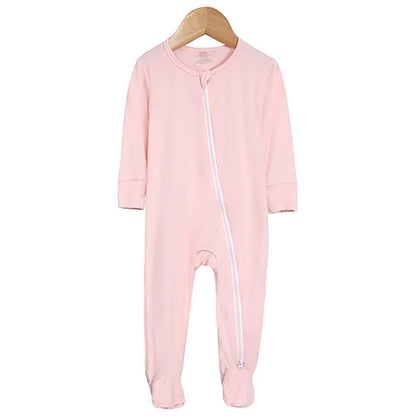 Kids Tales Quiet Days Bamboo-Blend Zip Baby Romper