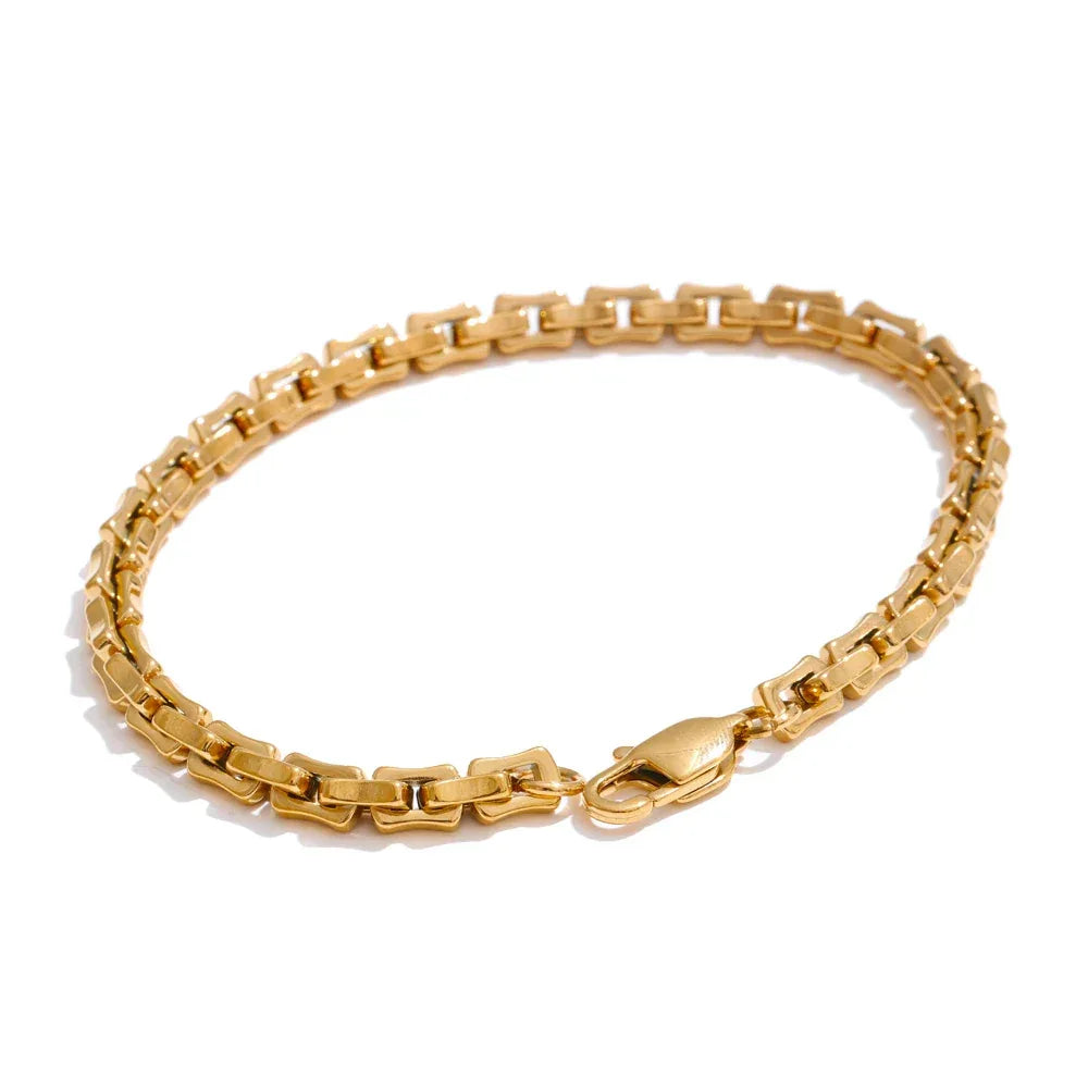 22cm High Quality Stainless Steel Metal Chain Bracelet Bangle - ShopHub