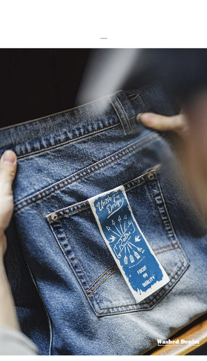 Maden Men's 12.6oz Retro Cat Whiskers Jeans