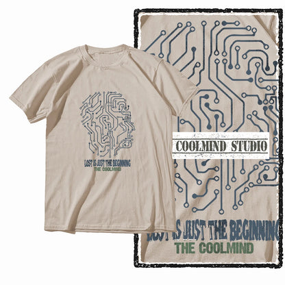 COOLMIND Unisex Circuit Mindset Graphic Cotton T-Shirt | Streetwear