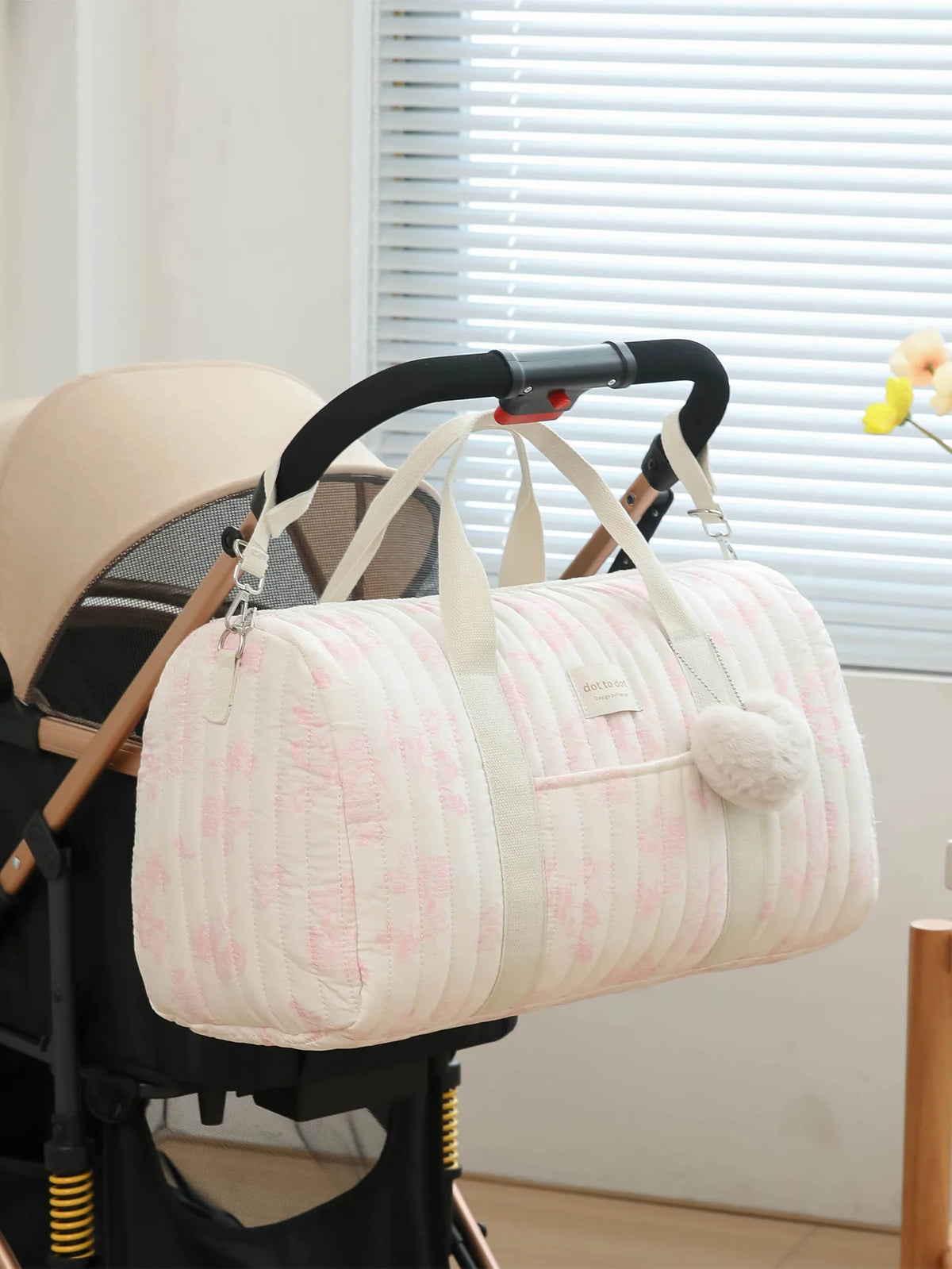 Newborn Baby Care Diaper Bag Mummy Shoulder Bag Embroidery Quilted Stroller Diaper Storage Organizer Large Handbags