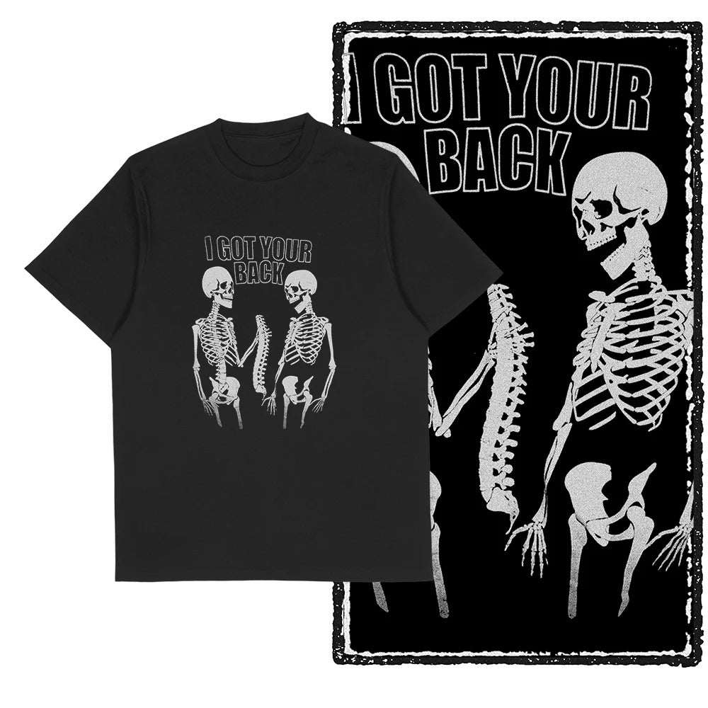 COOLMIND Funny Skull Graphic Cotton T-Shirt | Unisex