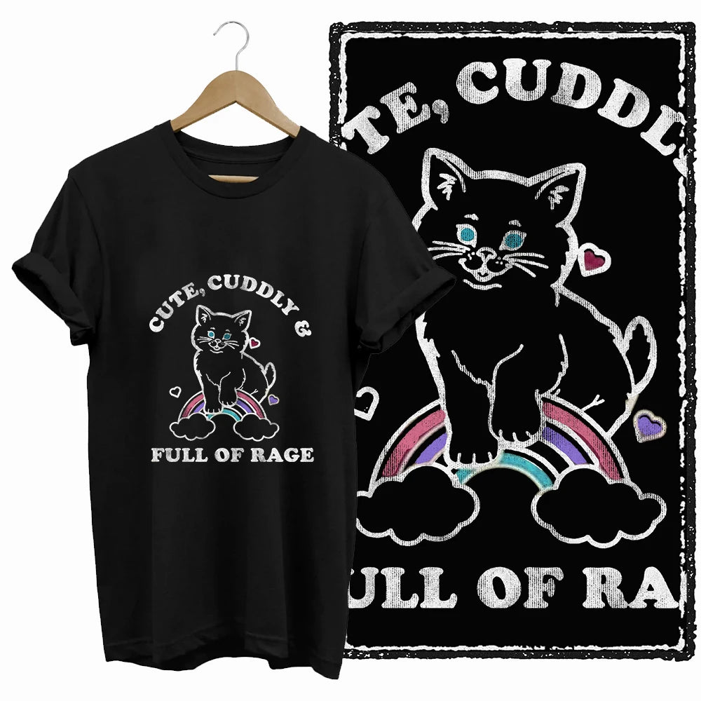 COOLMIND Cat Lover Graphic Cotton T-Shirt | Women's Relaxed Fit