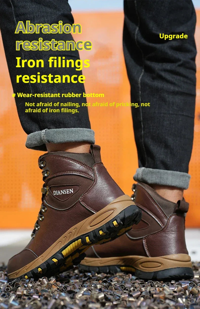 Men's Work Steel Toe Safety Boots - ShopHub