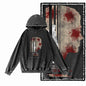 1984 Graphic Acid-Washed Black Streetwear Hoodie
