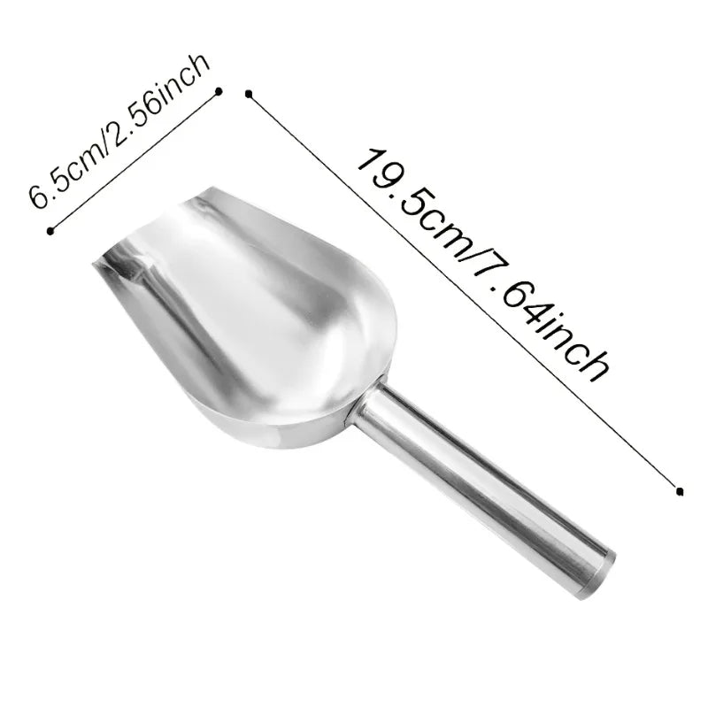 Stainless Steel Ice Shovel - Heavy-Duty Metal Scoop