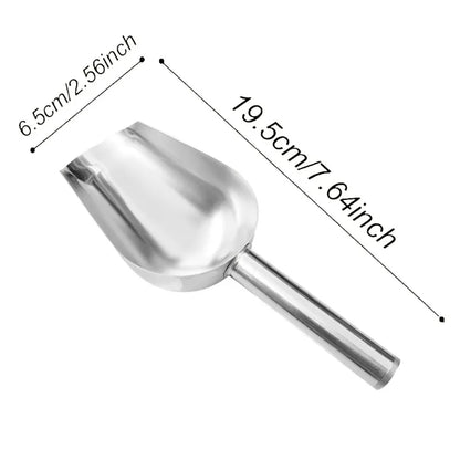 Stainless Steel Ice Shovel - Heavy-Duty Metal Scoop