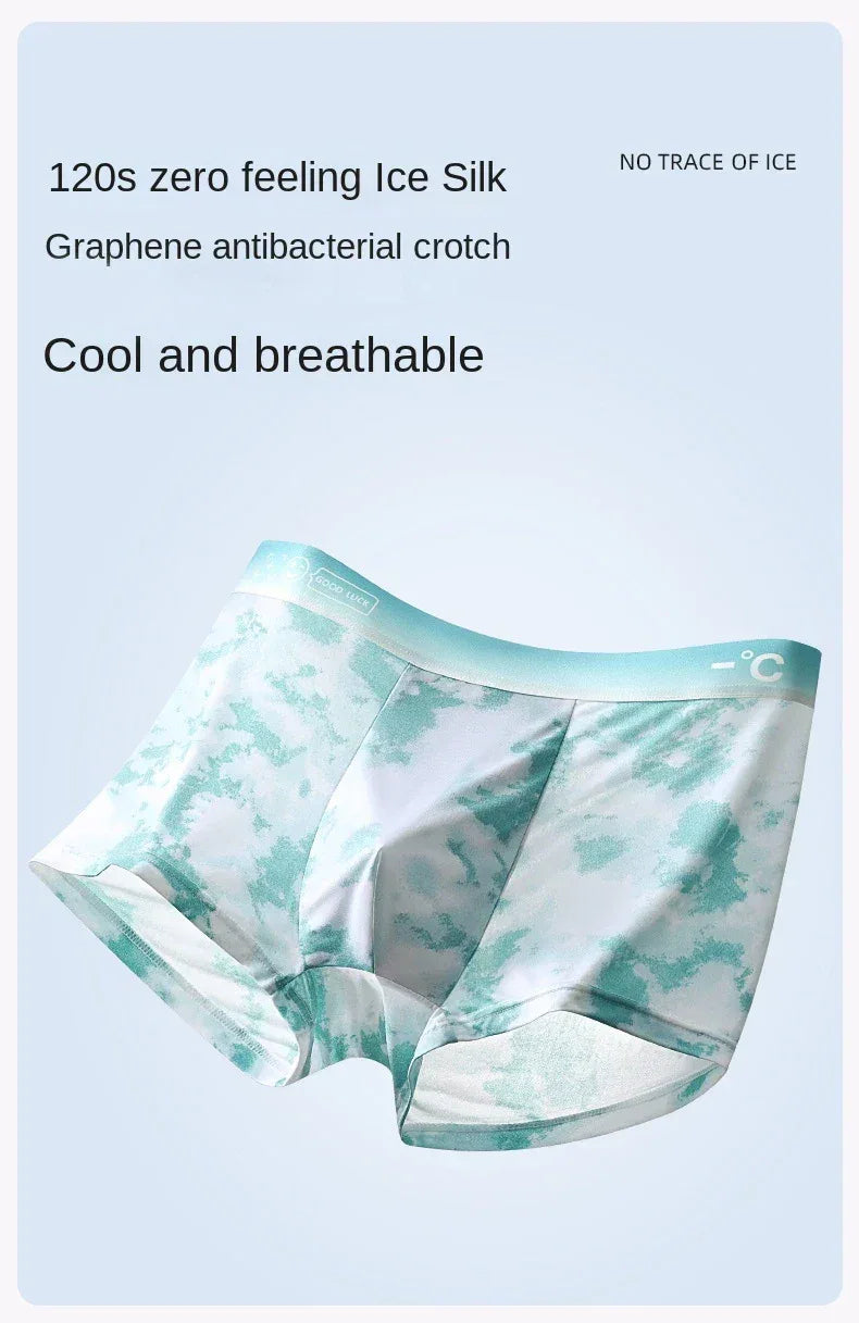4 Pack Men's Ice Silk Boxer Shorts - ShopHub