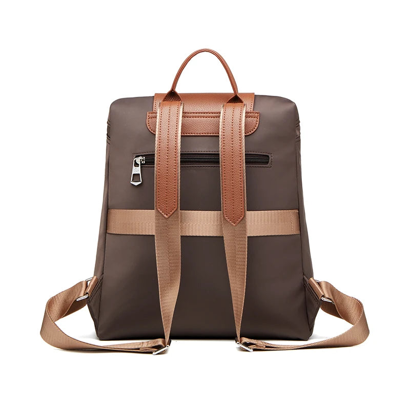 ZOOLER Oxford & Leather Patchwork Backpack