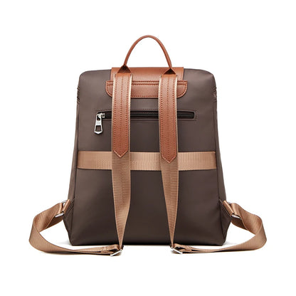 ZOOLER Oxford & Leather Patchwork Backpack