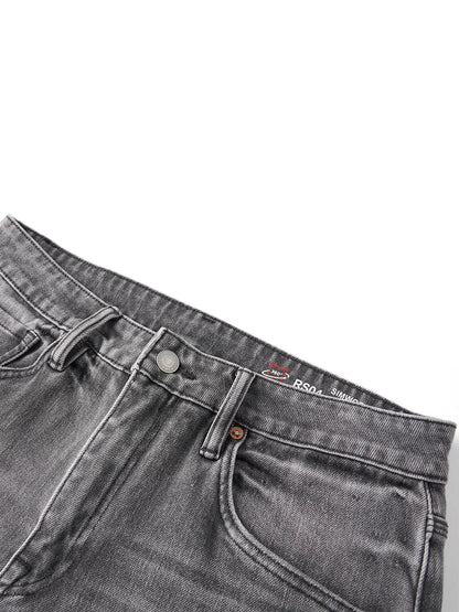 SIMWOOD【CT03/RS04】13.4OZ  Enzyme Washed Jeans Men 4-Way Stretch Denim Pants High Elastic