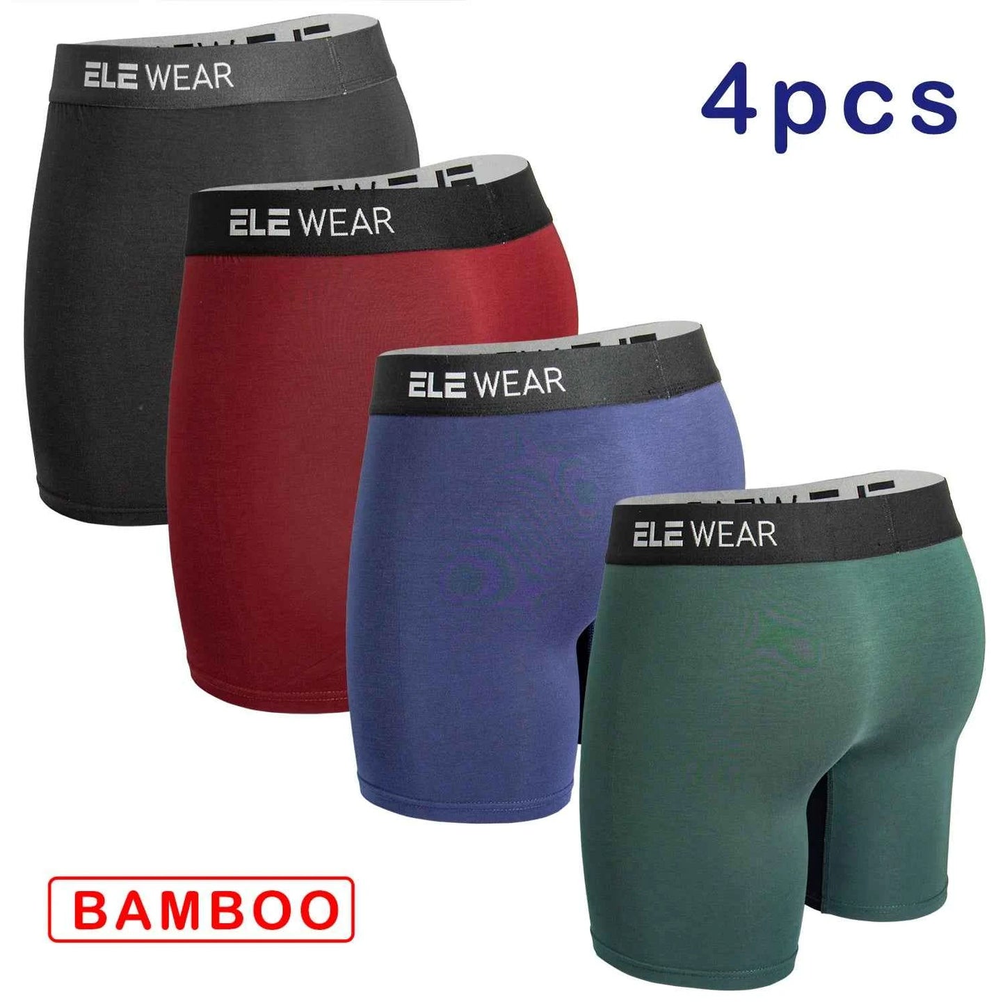 4 Pcs Bamboo Men Underwear - Breathable Boxershorts