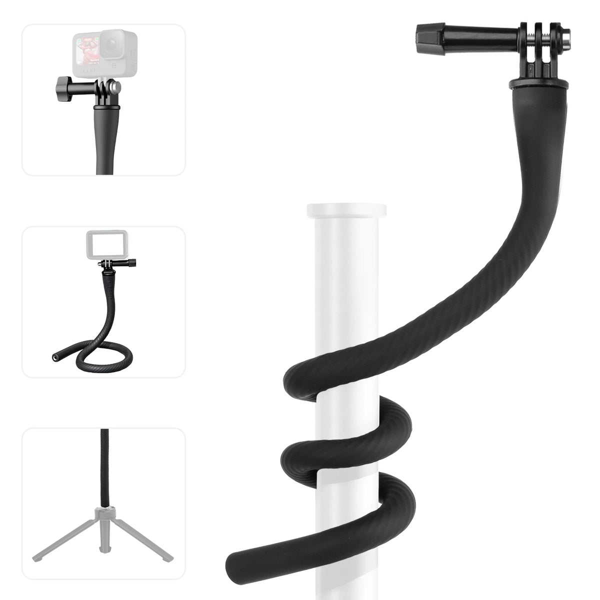 TELESIN Flexible Selfie Stick Monopod Tripod